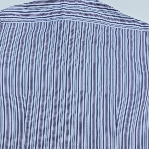 ETRO blue & purple striped cotton shirt  Sz 17-43 made in Italy 🇮🇹 - Picture 8 of 10